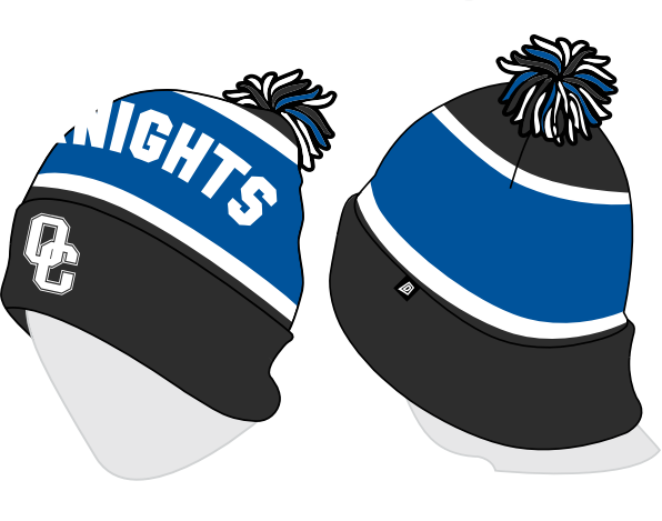 Dallas Blk/Wht Dome Knit Hat