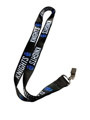 Black Lanyard with Bulldog Clip