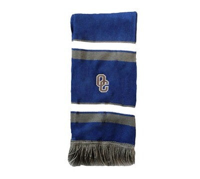 blue, white and gray striped OC scarf