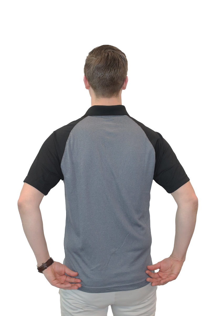 Men's Black & Grey Polo