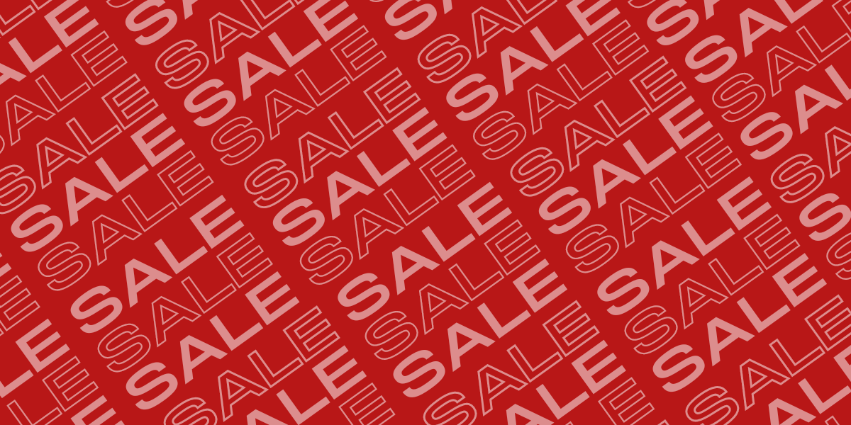Banner with the word sale repeated.