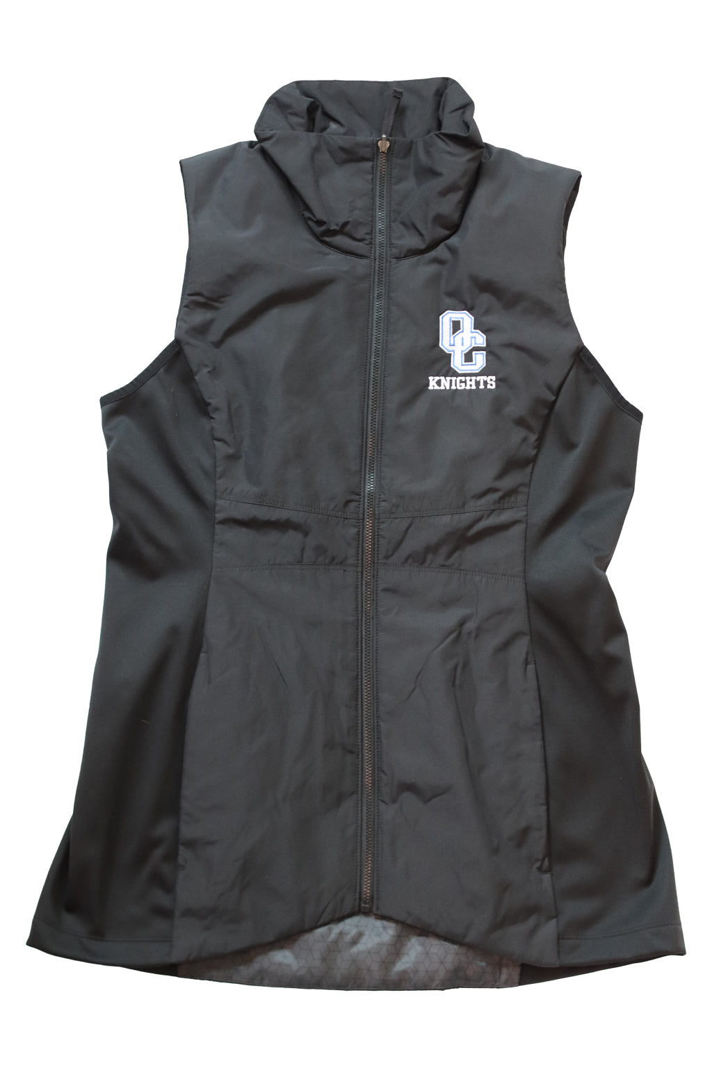 Black Vest with insulated lining. OC Knights logo in upper right.