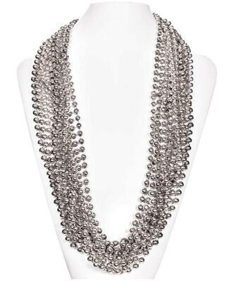 gray necklace beads