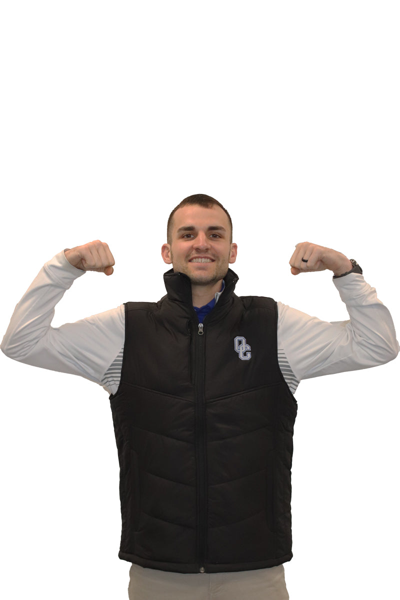All black vest. OC logo at upper right