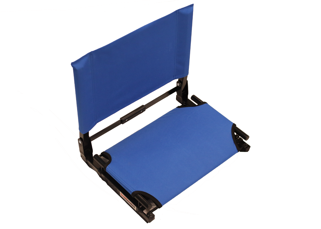 Folding Blue Chair for bleachers