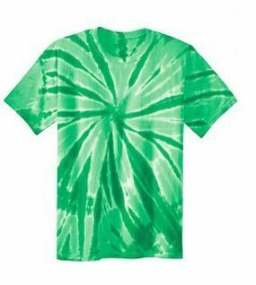 green tye-dye t-shirt