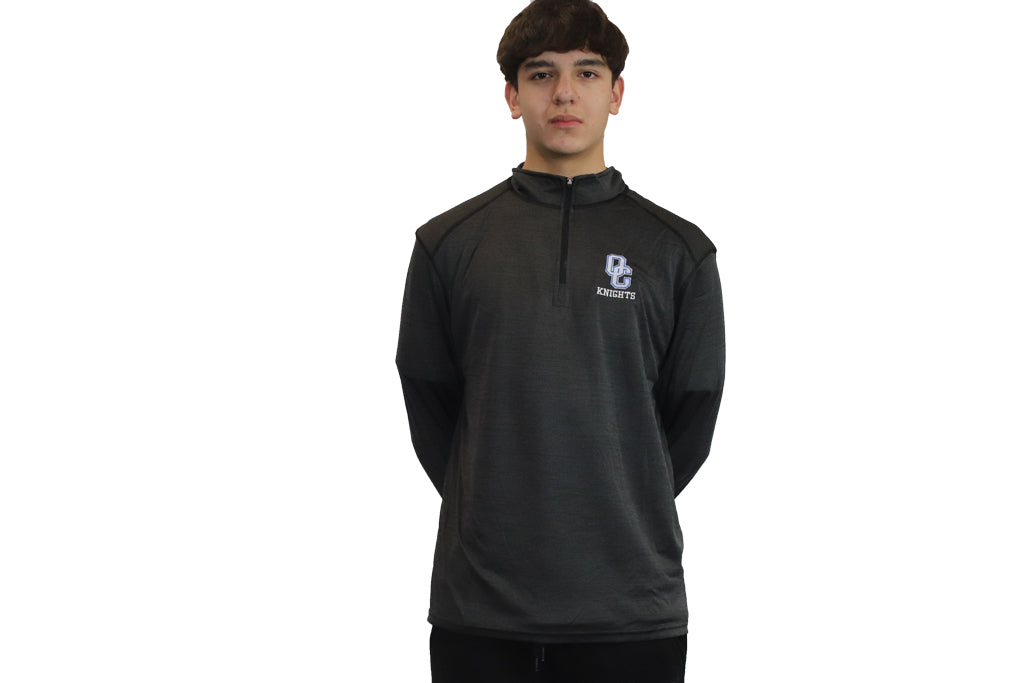 Black quarter zip, OC logo upper right